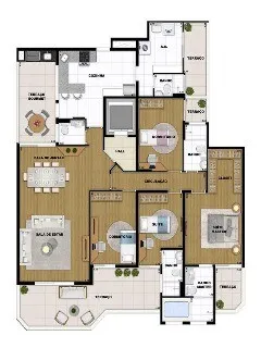 Imagem Condomínio Edifício Zara São Bernardo, apartamento à venda em São Bernardo, apartamento 3 quartos com 3 suítes Sbc
