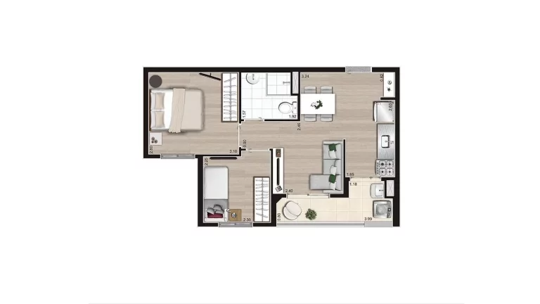 Imagem FORT ARICANDUVA - ECON - Aptos de 42m², com fácil acesso ao Terminal Vila Carrão!!
