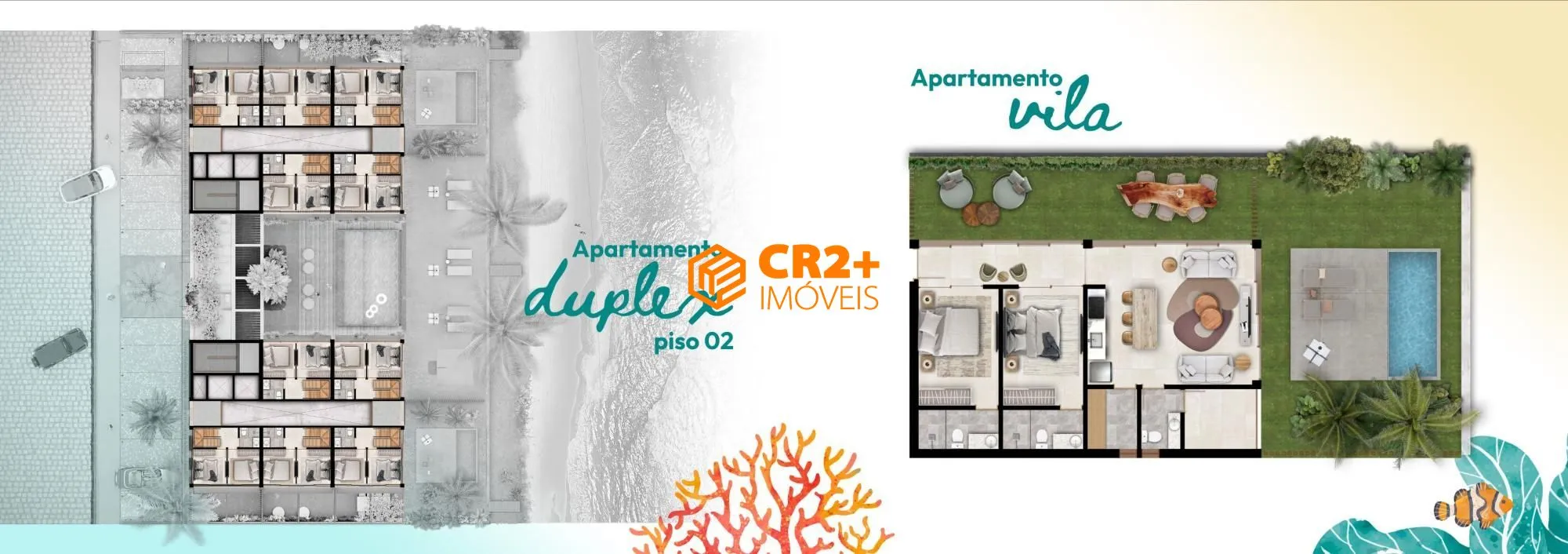 Imagem Vendoa apartameto duplex Pé na areia em Porto de Galinhas.