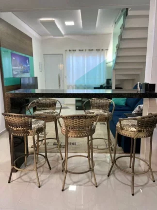 Imagem Sobrado com 3 dormitórios à venda, 84 m² por R$ 468.000,00 - Caiçara - Praia Grande/SP