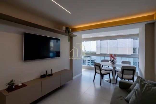 Imagem Excelente cobertura alto padrão vista mar com três quartos home theater a venda em Alphaville l