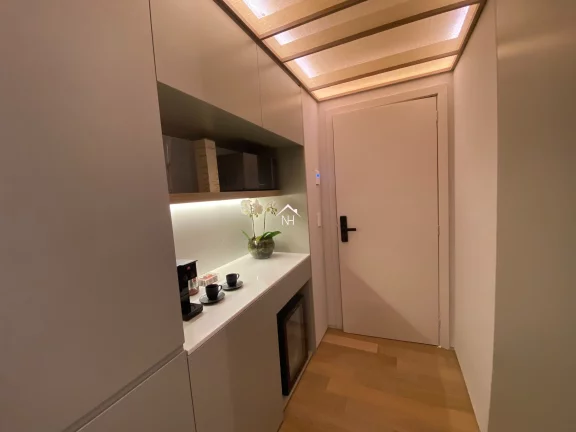 Imagem Studio de 27m com dormitório e terraço, coworking, deck molhado, solarium, espaço gourmet, fitness, sauna, lavanderia, piscina, lounge externo