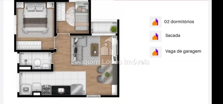 Imagem Apto de 2 dorms Suíte, Sacada e Vaga, Lazer, V. Rosália a pa