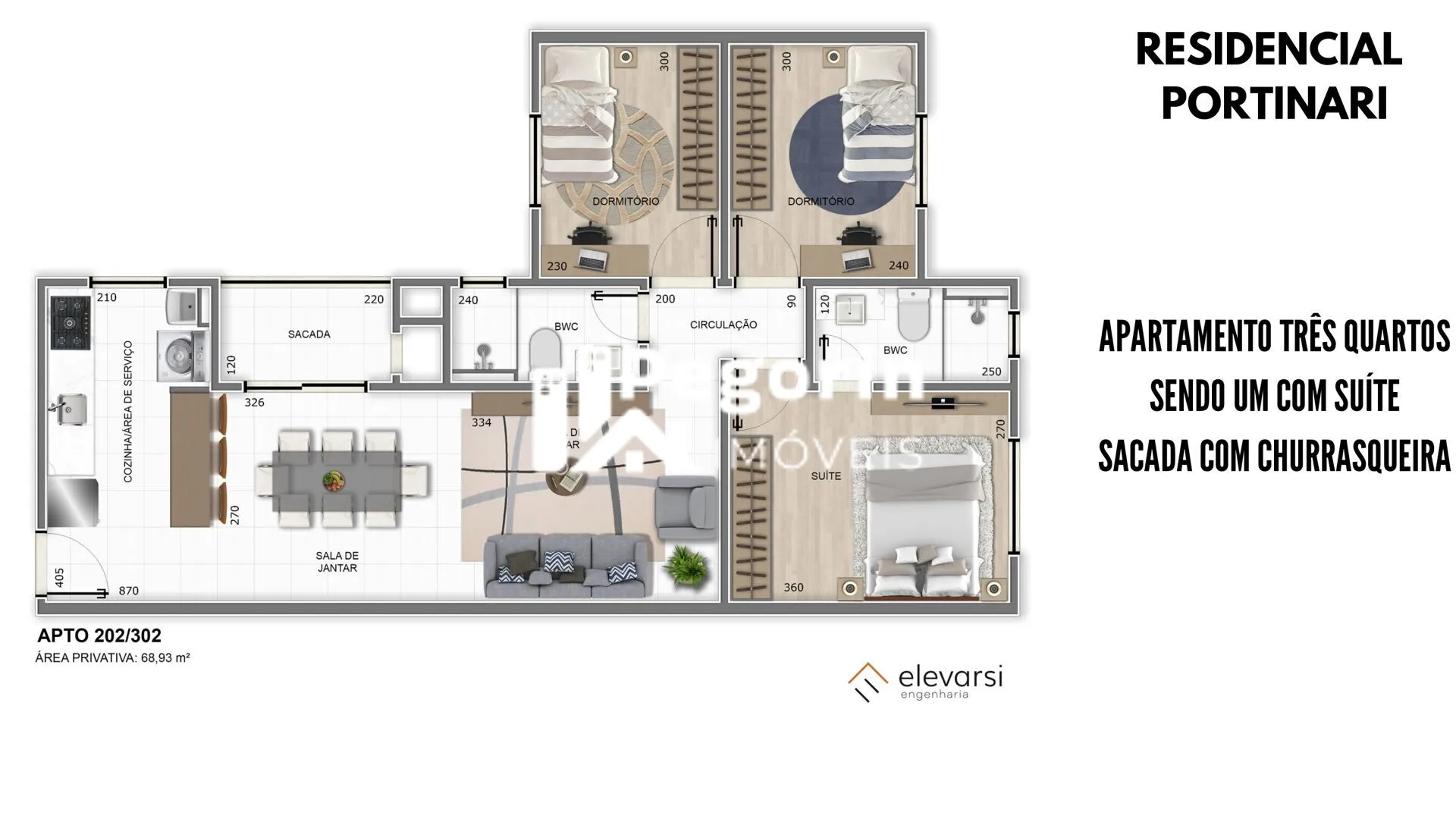Imagem Apartamento à venda em Pinhais, Estância Pinhais, com 3 quartos, 47,82m²