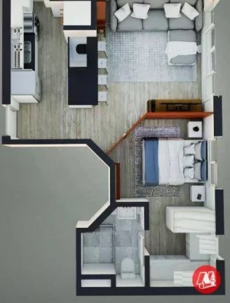 Imagem No bairro Rio Branco, 1 dormitório, suite, 1 vaga e infraestrutura.