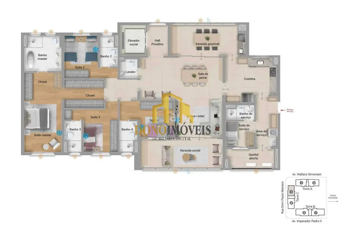 Foto do imóvel Apartamento 203m² | epic nova petrópolis | 4 suítes | 4 vagas