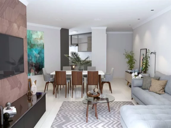 Imagem Apartamento com 1 dormitório à venda, 59 m² - Guilhermina - Praia Grande/SP
