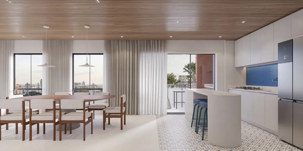Imagem Apartamento à venda em Curitiba-PR, Boa Vista: 2 quartos, 1 suíte, 2 banheiros, 1 vaga, 56,46 m² de área.