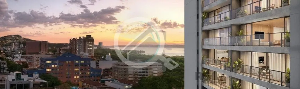Imagem Condomínio Clube Seen Menino Deus, apartamento 3 dormitórios com vista para o rio, 98 m² de área...