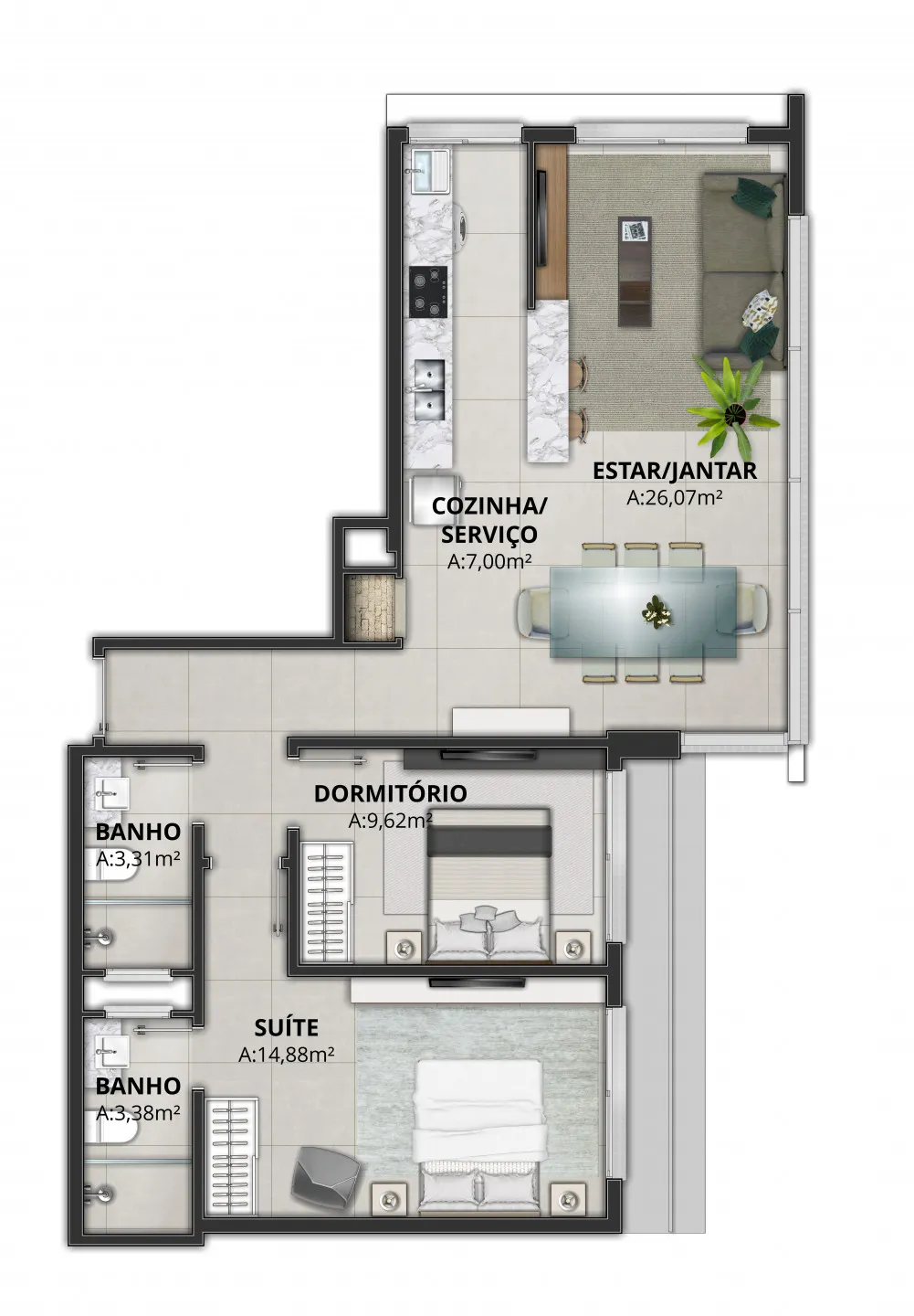 Imagem Apartamento à venda em Torres, Centro, com 2 quartos, 77.94m2