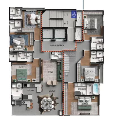 Imagem Volo Lumini - Apartamento à venda no bairro Meia Praia - Itapema/SC