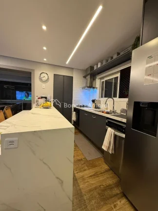 Imagem Apartamento de 119 m² com vista para a piscina e sol da tarde, localizado no condomínio Horizon, e...