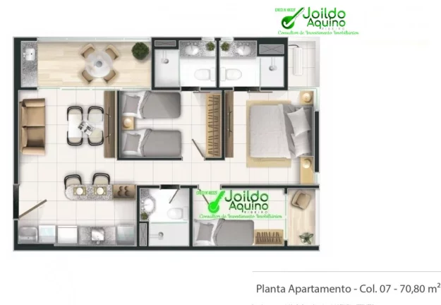 Imagem Apartamentos de 1,2 e 3 quartos, no melhor da Praia de Iracema
