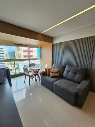 Imagem Lindo apartamento decorado vista mar quarto e sala varanda gourmet a venda em Armação