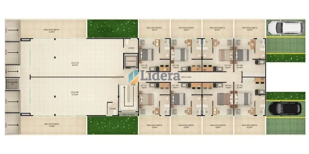 Imagem Flat - 24,95 m² - Intermares, Cabedelo/PB
