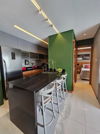 Imagem Lindo apartamento decorado vista mar quarto e sala varanda gourmet a venda em Armação