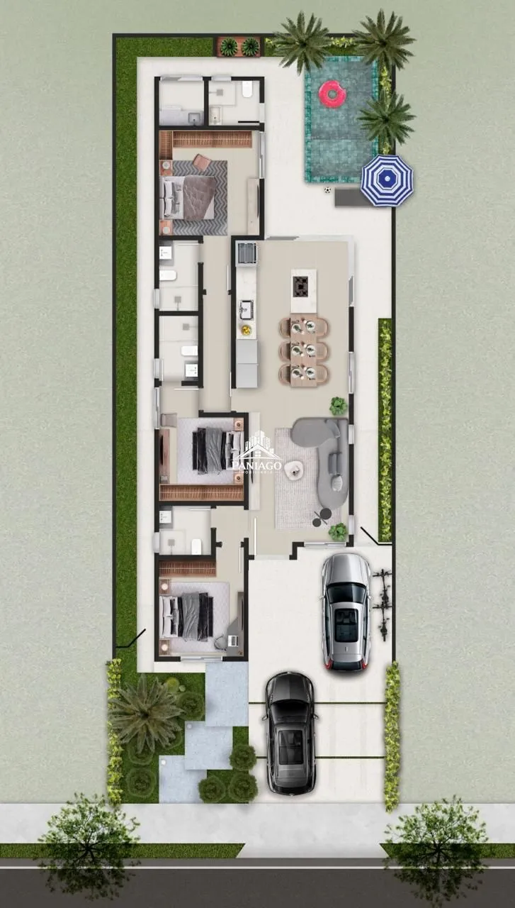 Imagem Casa Térrea Neoclássica de Alto Padrão à venda no Florais Chapada
