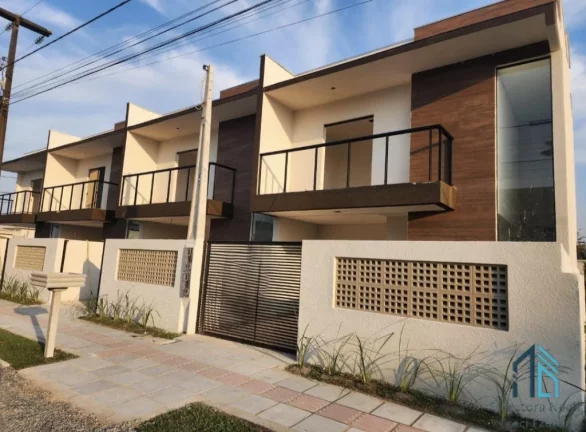 Imagem Sobrado novo 03 quartos c/suíte, arquitetura moderna, 2 quadras MAR, Nereidas em Guaratuba PR