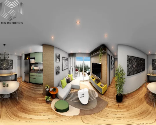 Imagem Lançamento Tijuca, apartamentos 1, 2 e 3 quartos, gardens duplex e lineares, 62 a 83 m², terraço descoberto e vaga.