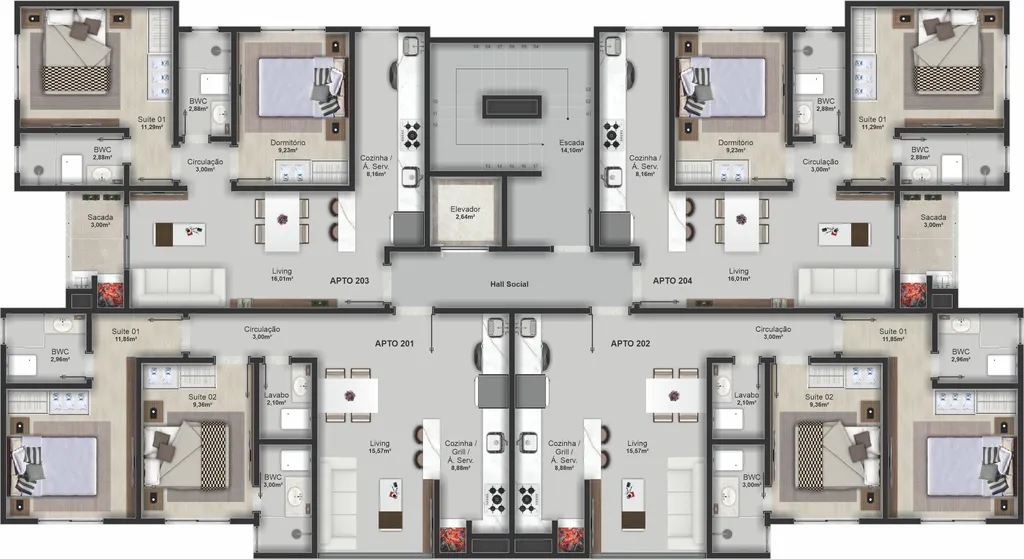 Imagem APARTAMENTO RESIDENCIAL em Balneário Camboriú - SC, Centro