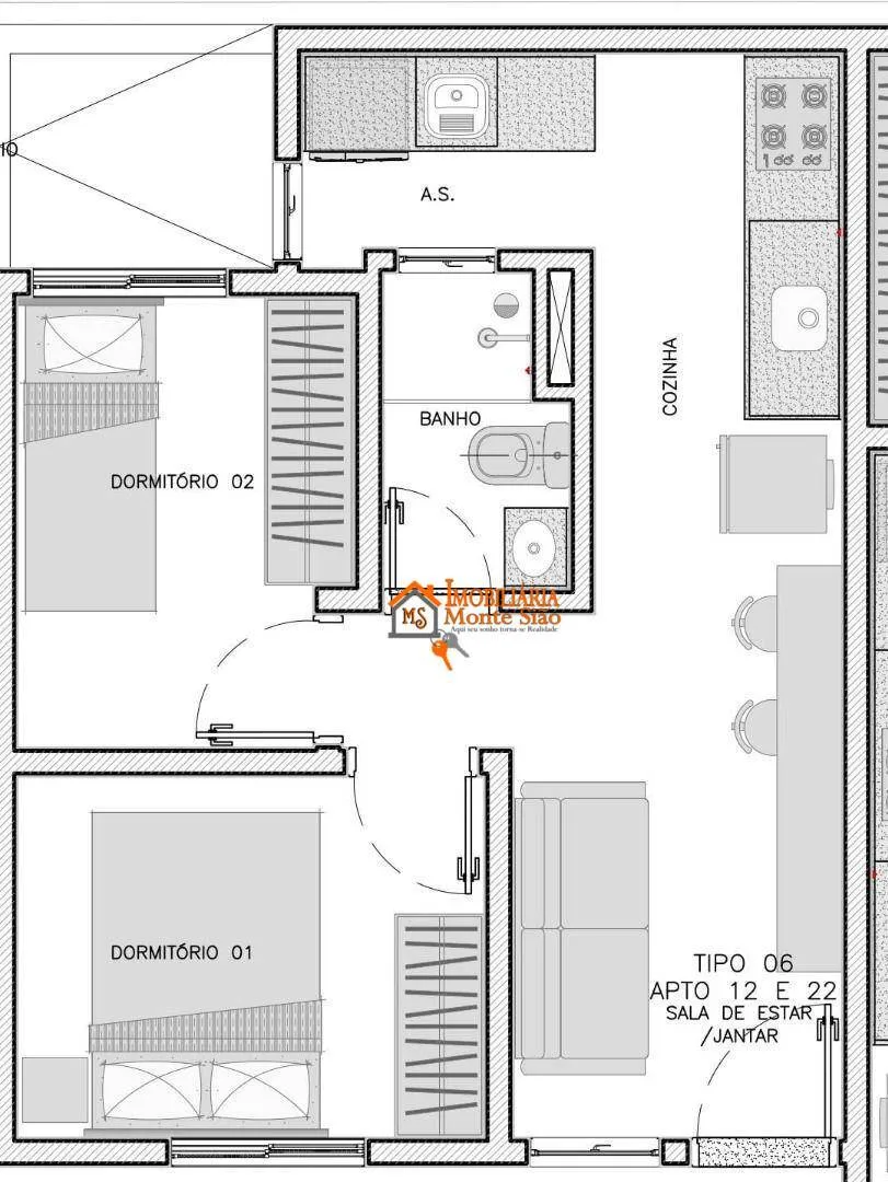 Imagem Apartamento com 2 dormitórios à venda, 34 m² por R$ 239.900 - Vila Constança - São Paulo/SP