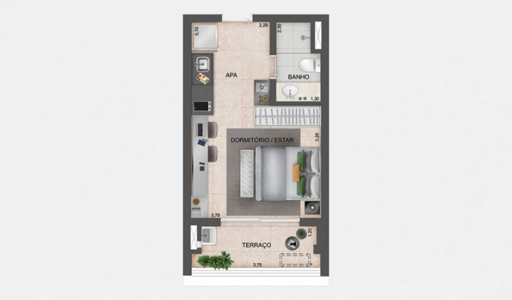 Imagem Studio à Venda, 30 m² em Vila Clementino - São Paulo