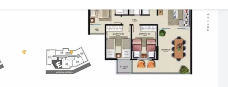Imagem Apartamento de três e dois dormitório sendo uma suite, com área de lazer completa. até duas vagas de garagem na praia do morro.