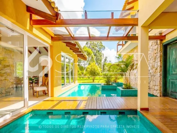 Foto do imóvel Mansão com arquitetura litorânea para locação de temporada no Terras de São José II