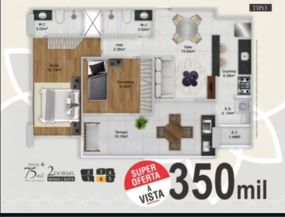 Imagem Apartamento à Venda em Aviação, Praia Grande - SP