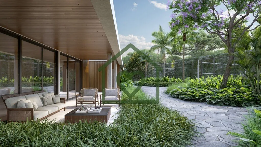 Imagem Um projeto exclusivo, com arquitetura autoral, verdadeiras mansões suspensas cercadas de muito verd...