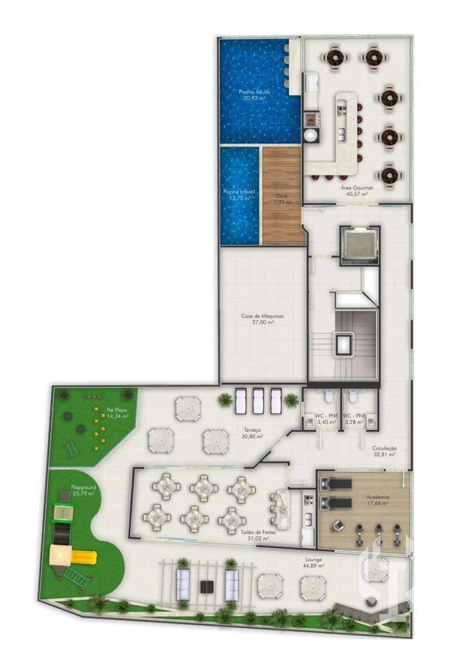 Imagem Apartamento frente mar com 3 suítes em Balneário Perequê