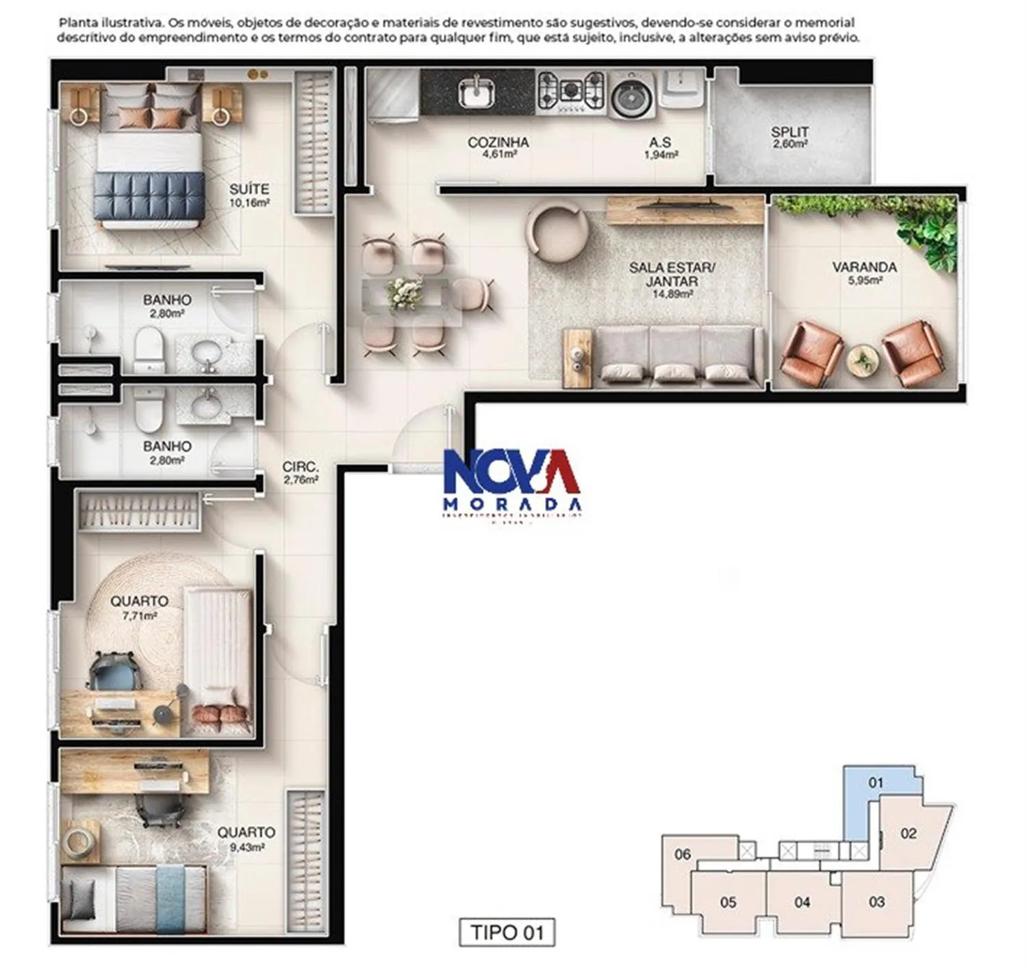 Imagem Apartamento com 3 quartos à venda em Vila Velha