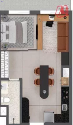 Imagem Próximo da PUC, Loft com vaga e infraestrutura einfrestrutura