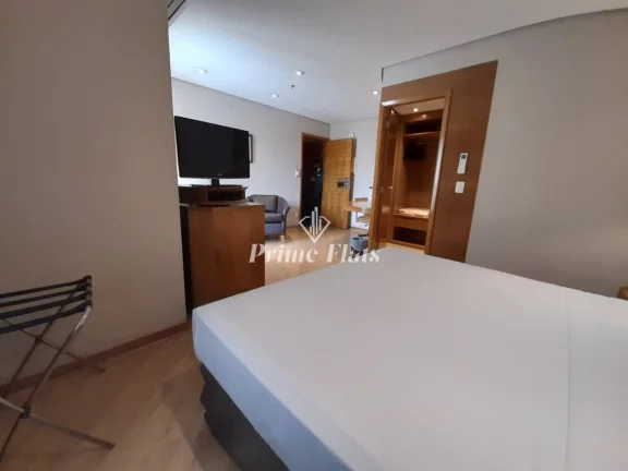 Imagem Flat disponível para venda no Transamérica Excutive Paulista, com 33m², 1 dormitório e 1 vaga de garagem