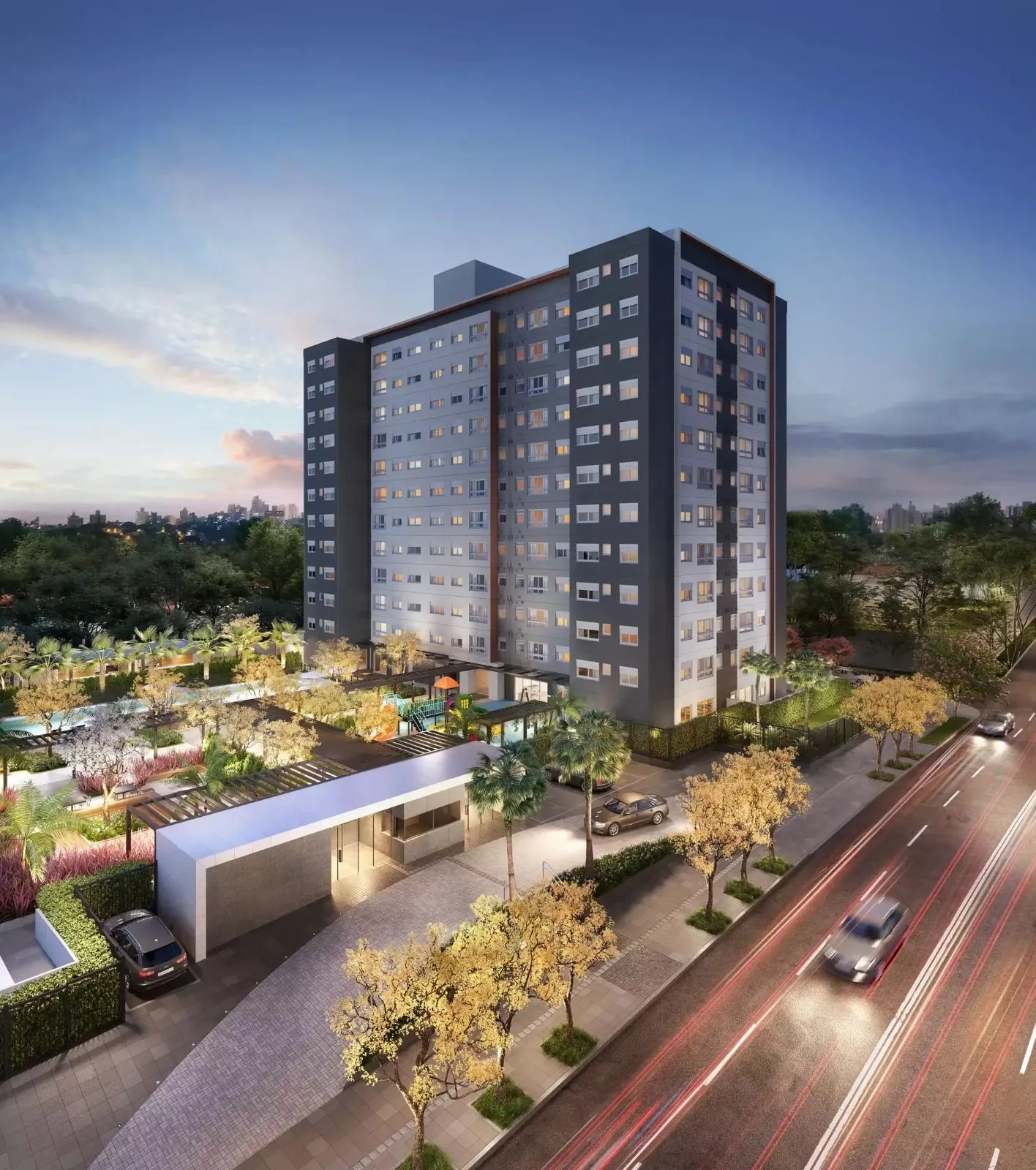 Imagem Apartamento 02 dormitórios 59m² privativos, churrasqueira e vaga, próximo Puc