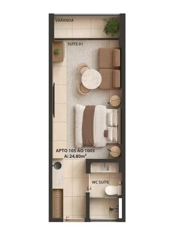 Imagem Flat à venda, 24 m² por R$ 349.038,33 - Cabo Branco - João Pessoa/PB
