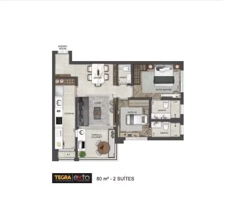 Imagem LEDGE BROOKLIN - EXTO - Studio de 40m², ótima localização, próximo ao Shopping D...D e da Berrini!!
