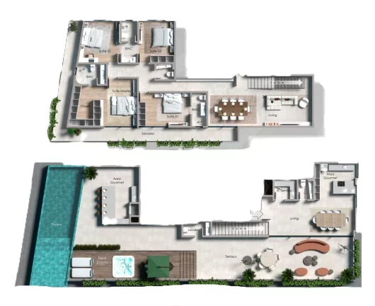 Imagem Jardins Palace Residence - Breve Lançamento - Apartamento à venda no bairro Cabeçudas - Itajaí/SC