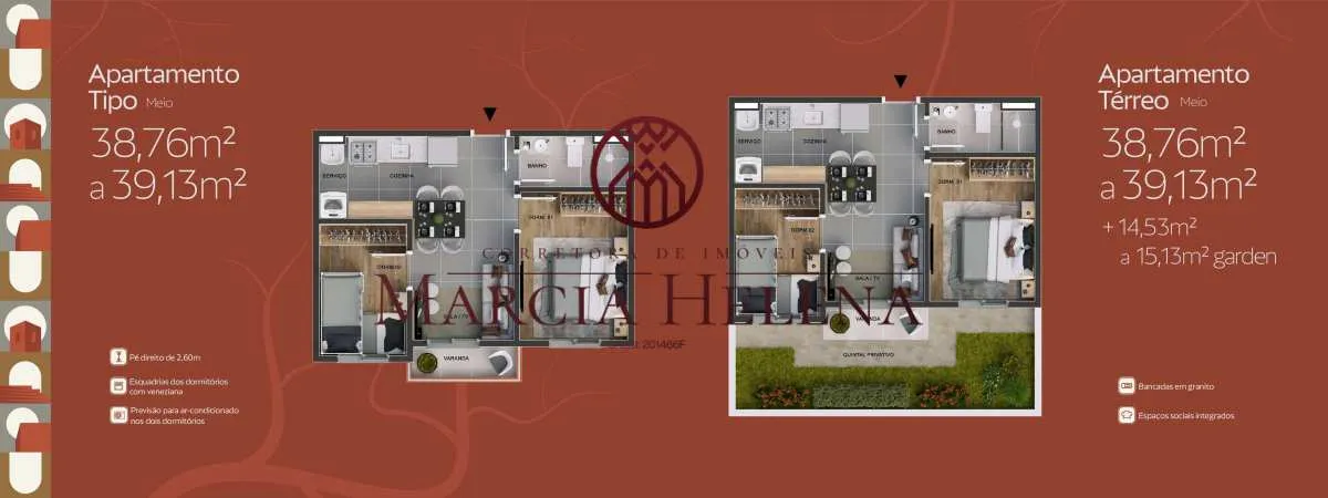 Imagem Apartamento à venda em Campinas, Vila Mingone, com 2 quartos, 40,72m2