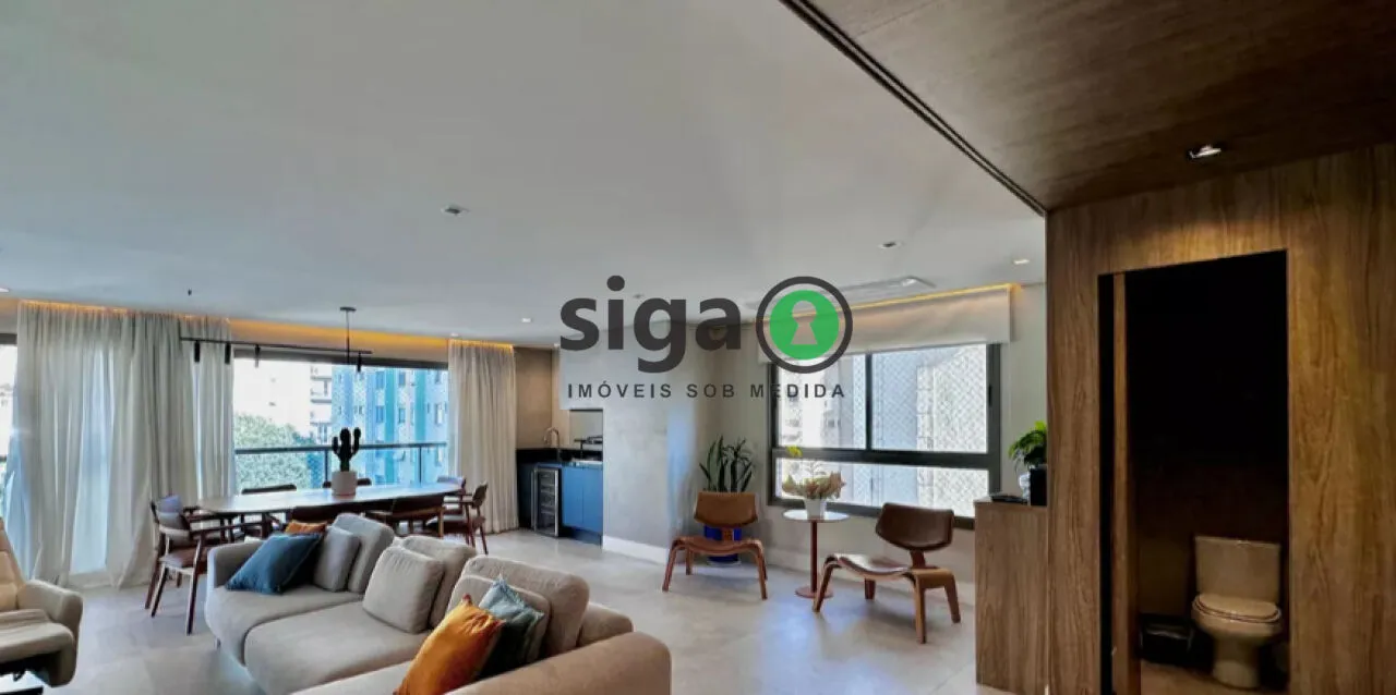 Imagem Apartamento de 141m2 à venda no Brooklin, com 03 suítes e 2 vagas