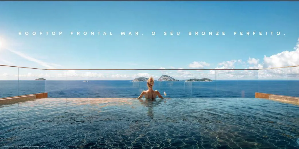 Imagem Bronze Ipanema Studios - Piscina de Borda Infinita com Vista Mar | Zona Sul