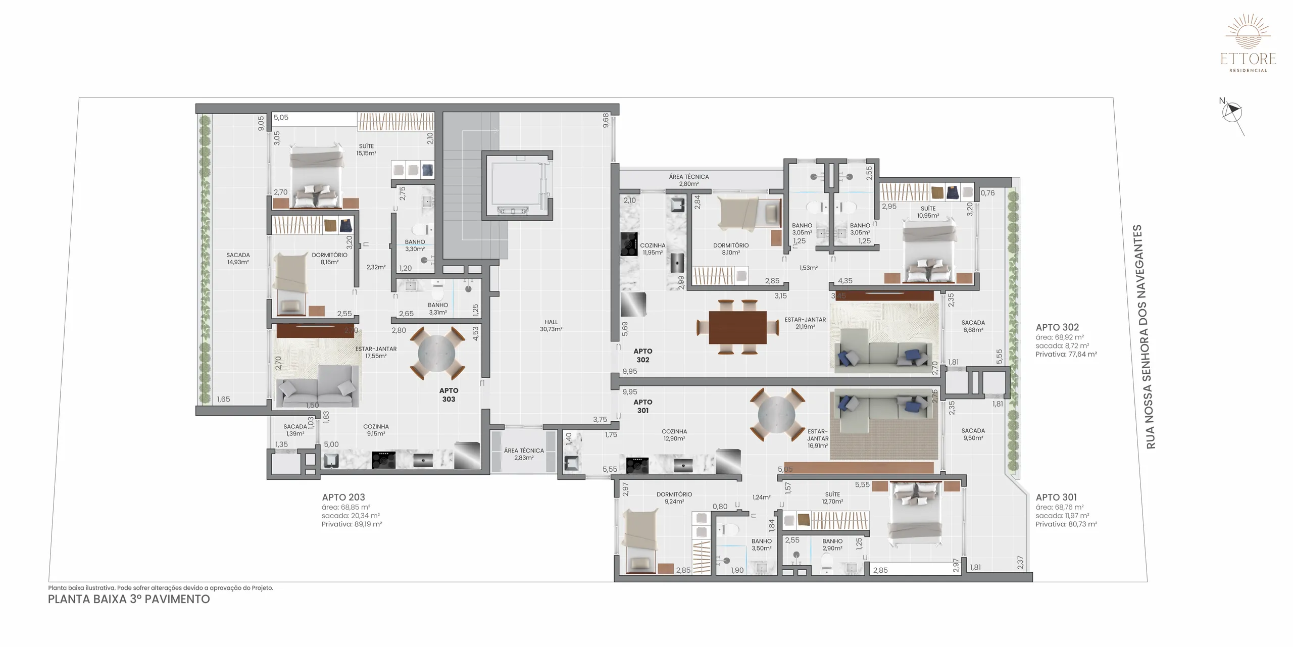 Imagem Apartamento à venda em Torres, Centro, com 2 quartos, 99.19m2