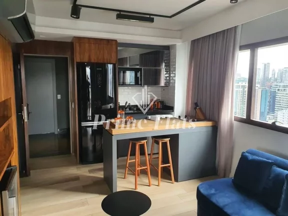 Imagem Flat disponível para locação no Cyrela by Pininfarina no Itaim Bibi, com 49m², 1 dormitório e 1 vaga