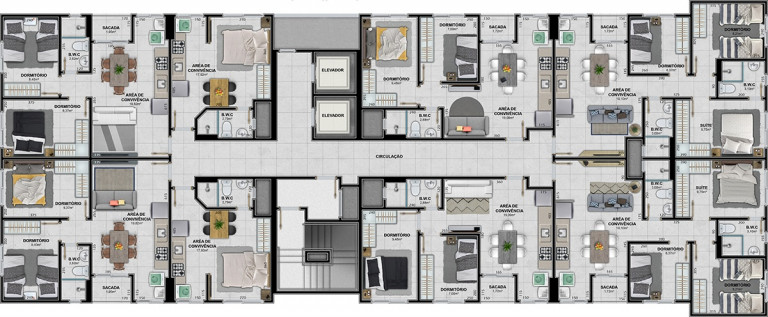Imagem Apartamento com 3 Quartos à Venda, 79 m²em Linha Batista - Criciúma