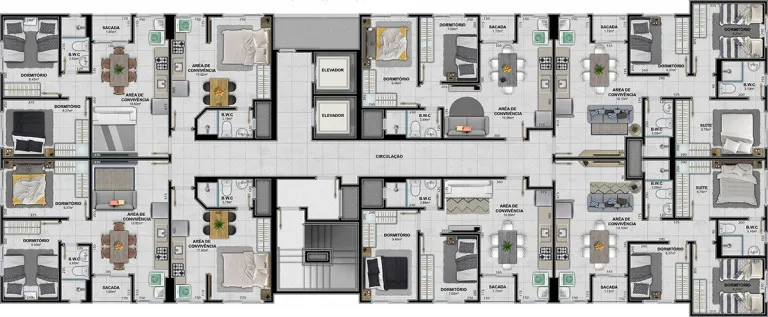 Imagem Apartamento com 3 Quartos à Venda, 79 m²em Linha Batista - Criciúma