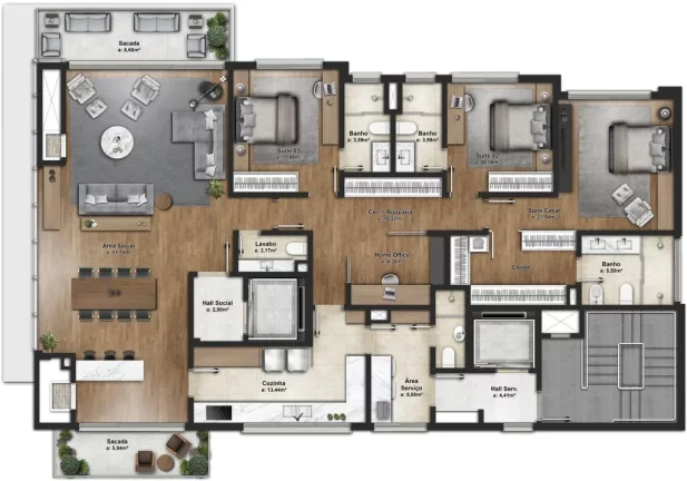 Imagem Alto Moinhos - Apartamento à venda no bairro Moinhos de Vento - Porto Alegre/RS