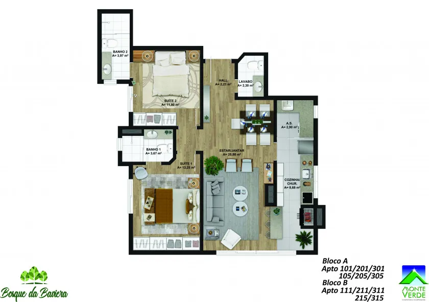 Imagem Apartamento à venda em Gramado, Bavaria, com 1 quarto, 49.09m2