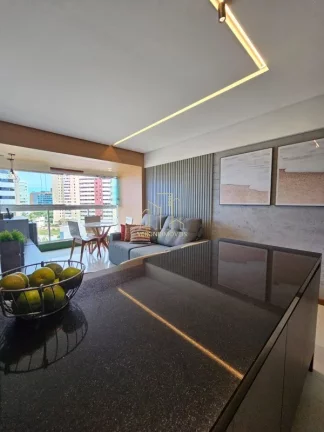 Imagem Lindo apartamento decorado vista mar quarto e sala varanda gourmet a venda em Armação