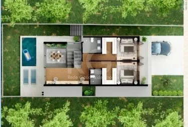 Imagem Casa Condominio para Venda - 244m², 3 dormitórios, sendo 3 suites, 2 vagas - Centro