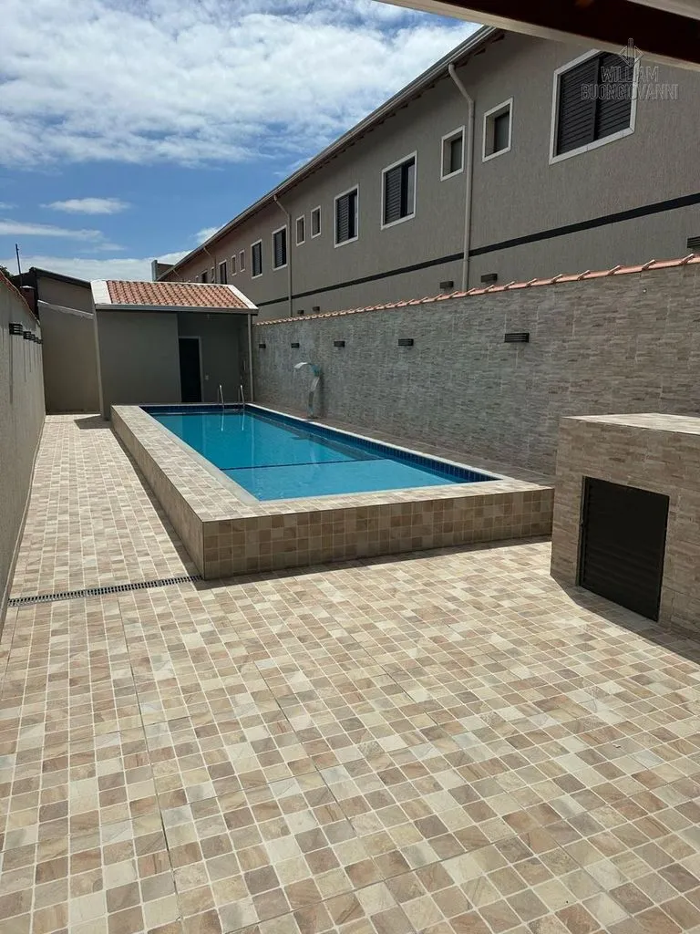 Imagem Casa em Condomínio, 2 dorm, 1 suíte, 1 vaga, Piscina 260m da Praia Jardim Real